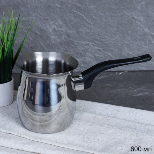 720610 (в уп.36шт.) - Турка 600мл. / 720-610 /, ма [01109075] 720610 (в уп.36шт.) - Турка 600мл. / 720-610 /, материал: металл.