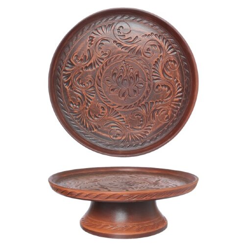 28257 (в кор.4шт.) - Тортовница Д-300, кр.глина , [01090483] 28257 (в кор.4шт.) - Тортовница Д-300, кр.глина , высота 100мм, диаметр 300мм.(Без упаковки)