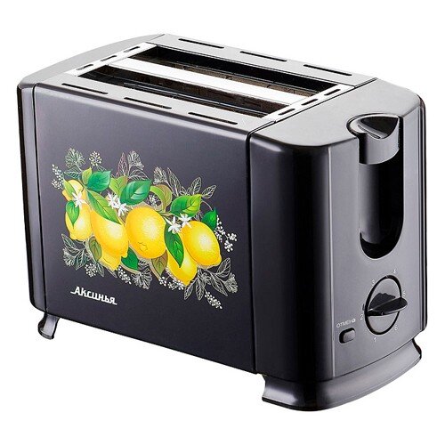 500245-РСВ (в уп.1шт.) - Тостер Аксинья КС-203 Лим [01064756] 500245-РСВ (в уп.1шт.) - Тостер Аксинья КС-203 Лимоны, номин.мощность 700Вт, 6- позиционный таймер, металлический корпус.