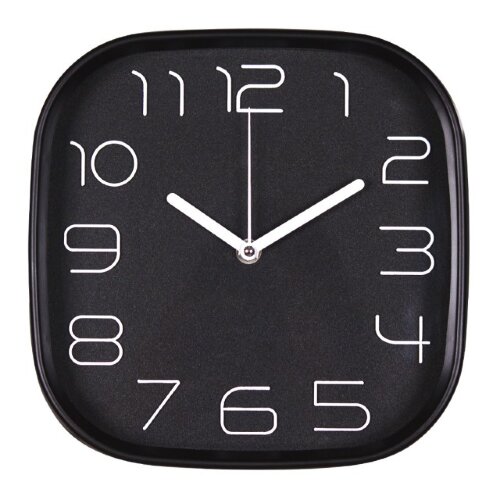 2500-005 (10) Часы настенные квадрат 25х25см, корп [01108475] 2500-005 (10) Часы настенные квадрат 25х25см, корпус чёрный, "Классика", Рубин