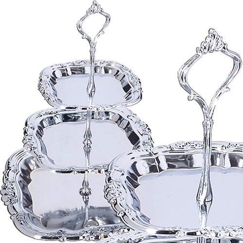 403939-РСВ (в уп.1шт.) - Конфетница мет. 3-х ярусн [01024074] 403939-РСВ (в уп.1шт.) - Конфетница мет. 3-х ярусная MB (х20) "MAYER & BOCH", размеры: D=25x19x15,3см, H=33см.