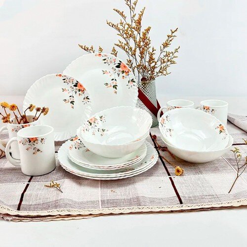 503991-РСВ (в уп.1наб.) - Набор столовый 16пр. Jew [01111347] 503991-РСВ (в уп.1наб.) - Набор столовый 16пр. Jewel Адона ПС0031-58. (Тарелка 24 см - 4шт, тарелка 19см - 4шт, салатник 18см, 700мл- 4шт, кружка 350мл - 4шт.), материал: стеклокерамика.