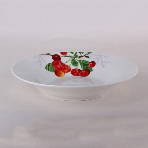 537384-РСВ (в уп.1шт.) - Тарелка суповая Коралл Sw [01110237] 537384-РСВ (в уп.1шт.) - Тарелка суповая Коралл Sweet cherry ZX2434-8SP 450мл / 20см, материал: фарфор.