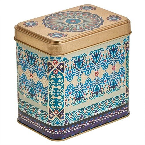 563605-РСВ (в уп.12шт.) - Банка жестяная 0,6л, пря [01110616] 563605-РСВ (в уп.12шт.) - Банка жестяная 0,6л, прямоугольная с декоративным покрытием для хранения чая, специй, сыпучих продуктов Восточная П-98x67h98v060-02045