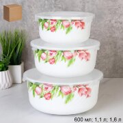 734612 (в уп.12наб.) - Салатник с крышкой 3пр. (60 [01110088]