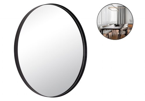 5056-Z1 (1) Зеркало интерьерное настенное в кругло [01106785] 5056-Z1 (1) Зеркало интерьерное настенное в круглом корпусе из металла  d=50,5см, черный, Рубин