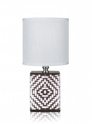 В-HS7888 brown+white shade, размер: 130*130*270мм [01104526] В-HS7888 brown+white shade, размер: 130*130*270мм (24) светильник настольный