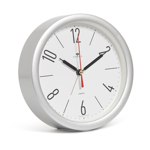 В4-060 (20) Будильник кварц d=15см, корпус серебря [01110969] В4-060 (20) Будильник кварц d=15см, корпус серебряный "Классика", Рубин