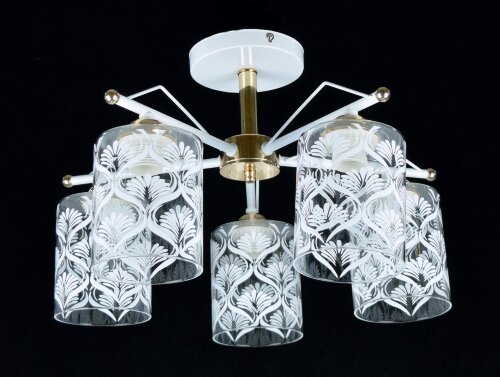 С-YX8621/5 WT+GD (4) АКЦИЯ светильник потолочный [01095873] С-YX8621/5 WT+GD (4) АКЦИЯ светильник потолочный