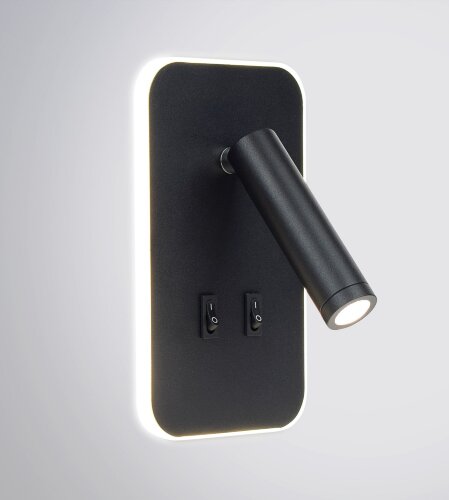 KL-RDL015S BK Led 10+1W 4000K Размер: 19*11*8,5см [01109456] KL-RDL015S BK Led 10+1W 4000K Размер: 19*11*8,5см (25) светильник настенный