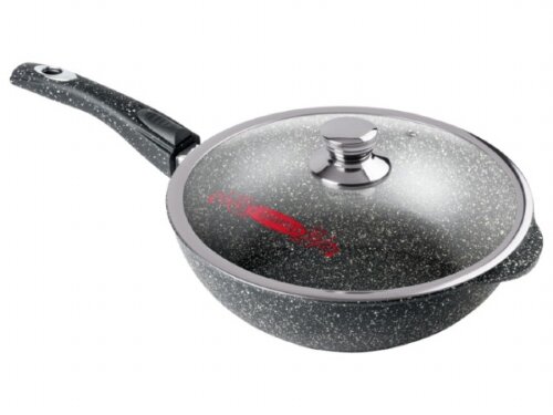 Ист2813аг (в уп.5шт.) - Сотейник 28см. Гранит Indu [01107000] Ист2813аг (в уп.5шт.) - Сотейник 28см. Гранит Induction со съем. ручкой с крышкой в п/у "Горница"