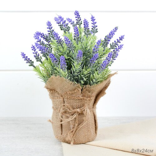 716112 (в уп.12/96шт.) - Цветочная композиция Лава [01108769] 716112 (в уп.12/96шт.) - Цветочная композиция Лаванда 8х8x24см. / W346 / микс, материал: пластик.