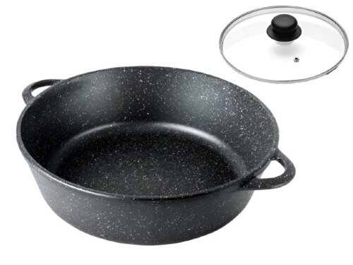 ж7128аг (в уп.5шт.) - Жаровня (28*9,5см) Гранит с [01110852] ж7128аг (в уп.5шт.) - Жаровня (28*9,5см) Гранит с крышкой "Горница" 4л, материал: литой алюминий.