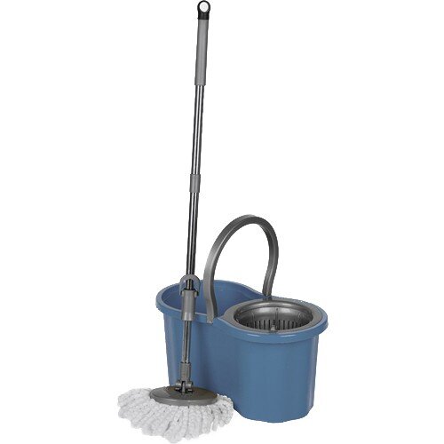 507851-РСВ (в уп.1шт.) - Ведро с отжимом 12л + шва [01110213] 507851-РСВ (в уп.1шт.) - Ведро с отжимом 12л + швабра с турбомеханическим отжимом + насадка Comfort life EKЭК-405
