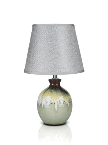 К-F668-5,5&quot; Grey+Grey shade H32см (24) светильник [01090393] К-F668-5,5" Grey+Grey shade H32см (24) светильник настольный