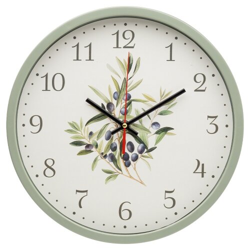 3027-039 (10) Часы настенные круг d=30см, корпус о [01110948] 3027-039 (10) Часы настенные круг d=30см, корпус оливковый "Оливковая ветвь", Рубин