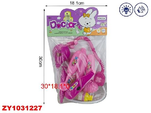 ZY1031227 Набор "Доктор" на бат. звук. и свет. эфф [01092198] ZY1031227 Набор "Доктор" на бат. звук. и свет. эффекты, в/п 30*18,1 см.