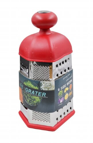 00104328 (в уп.96шт.) - Терка MU1102-24 микс, разм [01106426] 00104328 (в уп.96шт.) - Терка MU1102-24 микс, размер: h=26см, 14*12см, материал: нержавеющая сталь, пластик, силикон.