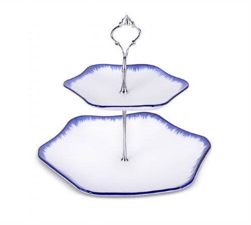 555715-PCB (в уп.1 шт.) - Ваза 2-х ярусная 19.5х19 [01110030] 555715-PCB (в уп.1 шт.) - Ваза 2-х ярусная 19.5х19х5*2см/28х28х3см 2 7115, материал: фарфор.