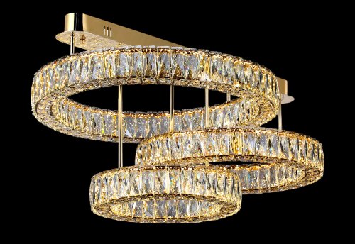 БЖ502/840*3 GD Led 3000+4000+6500K, 365W, диммер, [01110872] БЖ502/840*3 GD Led 3000+4000+6500K, 365W, диммер, хрусталь К9, размер: 840*600*420мм (1) светильник потолочный