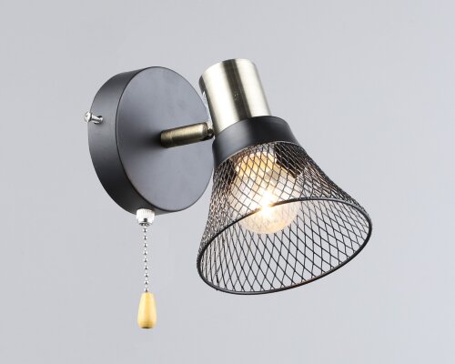 ВР-N6243/1W AB+BK L190*W115*H160 мм (20) светильни [01110230] ВР-N6243/1W AB+BK L190*W115*H160 мм (20) светильник настенный