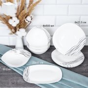 731410 (в уп.2наб.) - Столовый набор 14пр, квадрат [01107318]