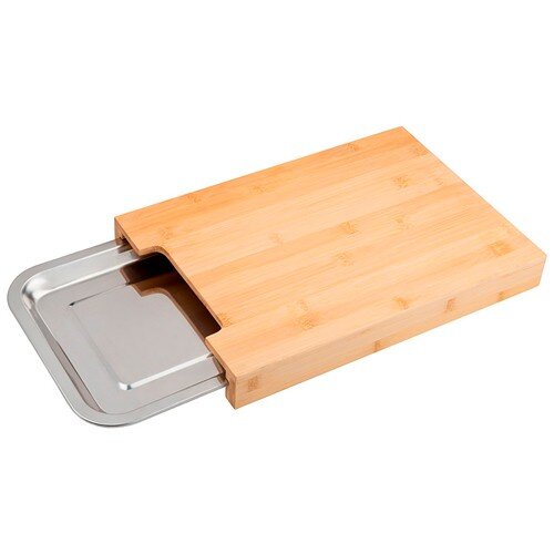 560043-РСВ (в уп.1шт.) - Доска разделочная, Forest [01110341] 560043-РСВ (в уп.1шт.) - Доска разделочная, Foresta di bambu, из бамбука с поддоном из нерж стали, 986077, размер: 34х23,5х4см.