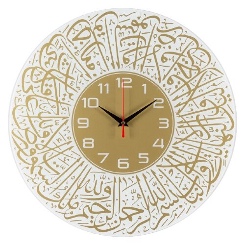 4041-032 (5) Часы настенные из стекла d-39 см, отк [01108135] 4041-032 (5) Часы настенные из стекла d-39 см, открытая стрелка, "Мусульманские" Рубин