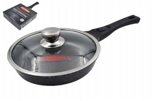 ис9244ср (в уп.5шт.) -  Сковорода с крышкой 24см. [01105087] ис9244ср (в уп.5шт.) -  Сковорода с крышкой 24см. Серебро Induction со съёмн. ручкой в п/у