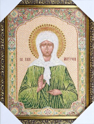 30*40 Икона &quot;Матрона Московская 2&quot; гобелен [01108400] 30*40 Икона "Матрона Московская 2" гобелен