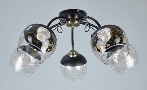 С-YX8680/5 BK+AB (4) АКЦИЯ светильник потолочный [01096360] С-YX8680/5 BK+AB (4) АКЦИЯ светильник потолочный