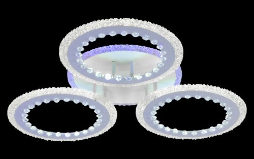 МС-LI8451B/3  WH (RGB) Led 79W+4W 3000K+4000K+6500 [01100209] МС-LI8451B/3  WH (RGB) Led 79W+4W 3000K+4000K+6500K диммер (1) светильник потолочный