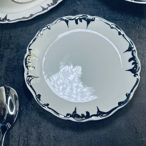 666-388 (в уп.6шт.) - Набор из 6 тарелок 16см. ARG [01106142] 666-388 (в уп.6шт.) - Набор из 6 тарелок 16см. ARGENTO в подарочной упаковке, материал: фарфор.