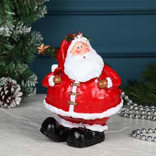 729426/740838 (в уп.72шт.) - Фигурка Дед Мороз 16с [01108017] 729426/740838 (в уп.72шт.) - Фигурка Дед Мороз 16см. / CHR083-A /, материал: полистоун.