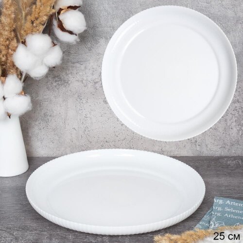 751484 (в уп.4наб.) - Тарелка обеденная 254мм, наб [01111212] 751484 (в уп.4наб.) - Тарелка обеденная 254мм, набор 6шт. Вертикаль, /DKP-100/, материал: стеклокерамика.