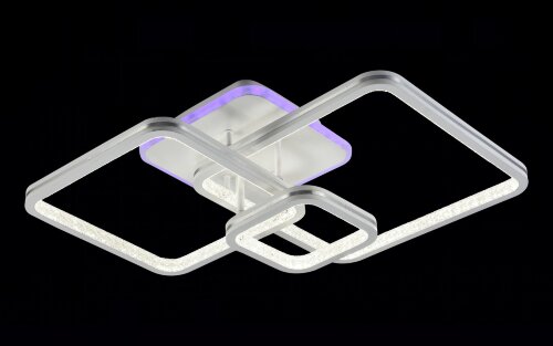 МС-DK6015/3 WH+SILVER STRIP (RGB) Led 71W+5W 3000K [01102506] МС-DK6015/3 WH+SILVER STRIP (RGB) Led 71W+5W 3000K+4000K+6500K диммер (1) светильник потолочный