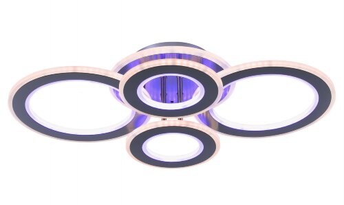 МС-LI8881/4 NICKEL (BL+YL) Led 116W+84W 3000K-4000 [01097766] МС-LI8881/4 NICKEL (BL+YL) Led 116W+84W 3000K-4000K-6500K диммер (1) светильник потолочный