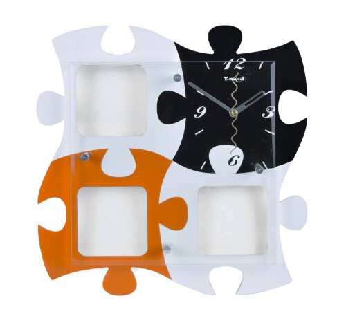 М7049 6C bleack/white/orange (в кор.12шт.) АКЦИЯ - [01068915] М7049 6C bleack/white/orange (в кор.12шт.) АКЦИЯ - Часы интерьерные настенные, размер: 335*335*46 мм, материал: МДФ, стекло.