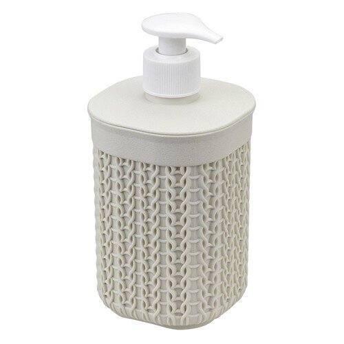 357048-РСВ (в уп.15шт.) - Диспенсер для мыла ВЯЗАН [01096314] 357048-РСВ (в уп.15шт.) - Диспенсер для мыла ВЯЗАНИЕ белый ротанг М2239