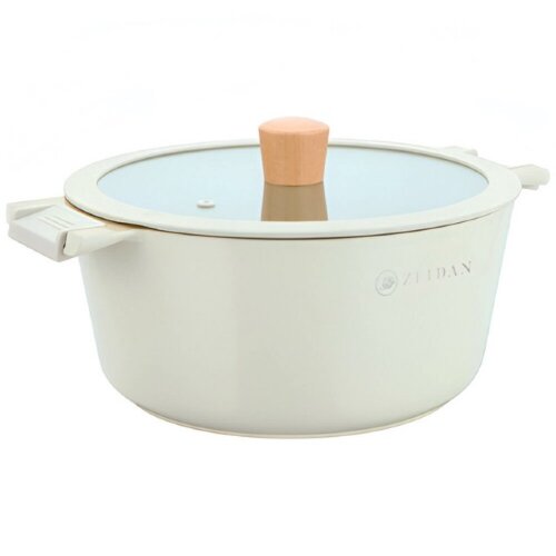 528137-РСВ (в уп.1шт.) - Кастрюля 5,2л. Zeidan Ivo [01111537] 528137-РСВ (в уп.1шт.) - Кастрюля 5,2л. Zeidan Ivory литой алюминий, крышка стекло Z-90246