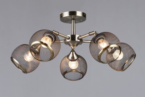 ВР-N6386/5 AB+BK D600*H265 мм (4) светильник потол [01109618] ВР-N6386/5 AB+BK D600*H265 мм (4) светильник потолочный