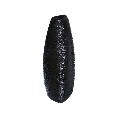 17864  (в кор.11шт.) -Ваза большая Скала, чёрная, [01092475] 17864  (в кор.11шт.) -Ваза большая Скала, чёрная, высота 390мм, материал: гипс. (Без упаковки)