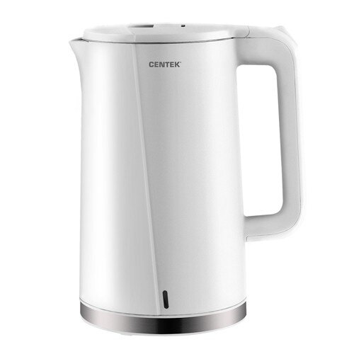 482923-РСВ (в уп.1шт.) - Чайник электрический Cent [01111125] 482923-РСВ (в уп.1шт.) - Чайник электрический Centek CT-0005 белый 1,7л, 2200Вт, бесшовная колба, двойные стенки, материал: нерж.сталь, пластик.