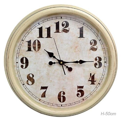 650827 (в уп.10шт.) - Часы настенные 50см. / 8220- [01108248] 650827 (в уп.10шт.) - Часы настенные 50см. / 8220-1 /, бежевык, материал: пластик, стекло.