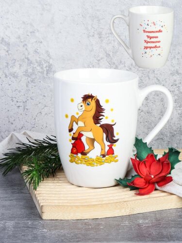 747533 (в уп.72шт.) - Кружка 400мл. Лошадь / AG-20 [01110443] 747533 (в уп.72шт.) - Кружка 400мл. Лошадь / AG-2027 /, материал: керамика.