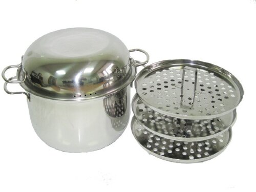 47302 (в уп.1шт.) - Кастрюля для варки мантов 5л. [01107919] 47302 (в уп.1шт.) - Кастрюля для варки мантов 5л. 1С 361"Классика" без ТРС-3 , материал: нержавеющая сталь.