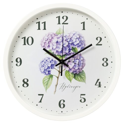 3027-048 (10) Часы настенные круг d=30см, корпус б [01110954] 3027-048 (10) Часы настенные круг d=30см, корпус белый "Гортензия", Рубин