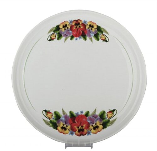 Д6с2139/1ф34 (в кор.5шт.) - Блюдо для пиццы 300мм. [01097309] Д6с2139/1ф34 (в кор.5шт.) - Блюдо для пиццы 300мм. "Фиалка" ф. 297 деколь, отводка или заводной край люстром или краской.