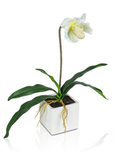 Орхидея Башмачок, размер: высота 50 см, ширина 35 [01099490] Орхидея Башмачок, размер: высота 50 см, ширина 35 см., материал: керамика. РУЧНАЯ РАБОТА