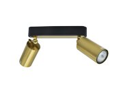 Х20644-2 BK+BRASS GU10 (10) светильник потолочный [01104282]